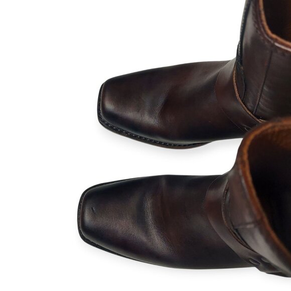 Frye 150th Anniversary Harness Flag Americana Short Boot Brown  Made in USA SZ 8 - Picture 6 of 10